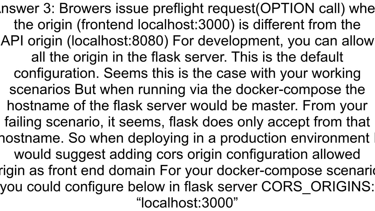 CORS blocks a request from frontend to Flask server when started with docker compose