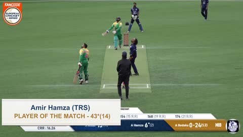 POTM: A.Hamza - Match 56 - TRS vs MIB | Highlights | FanCode ECS Spain, Barcelona 2022