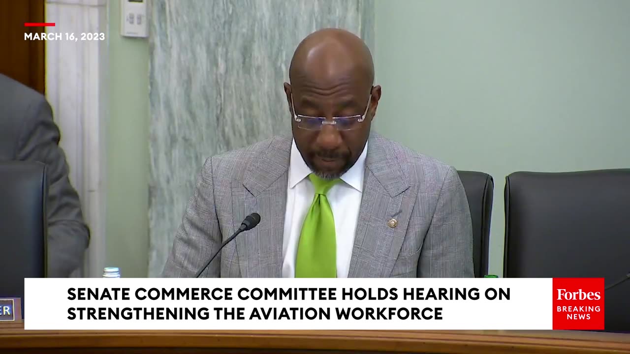 Raphael Warnock Warns That 'A Severe Workforce Shortage' In Aviation 'Should Concern All Of Us'