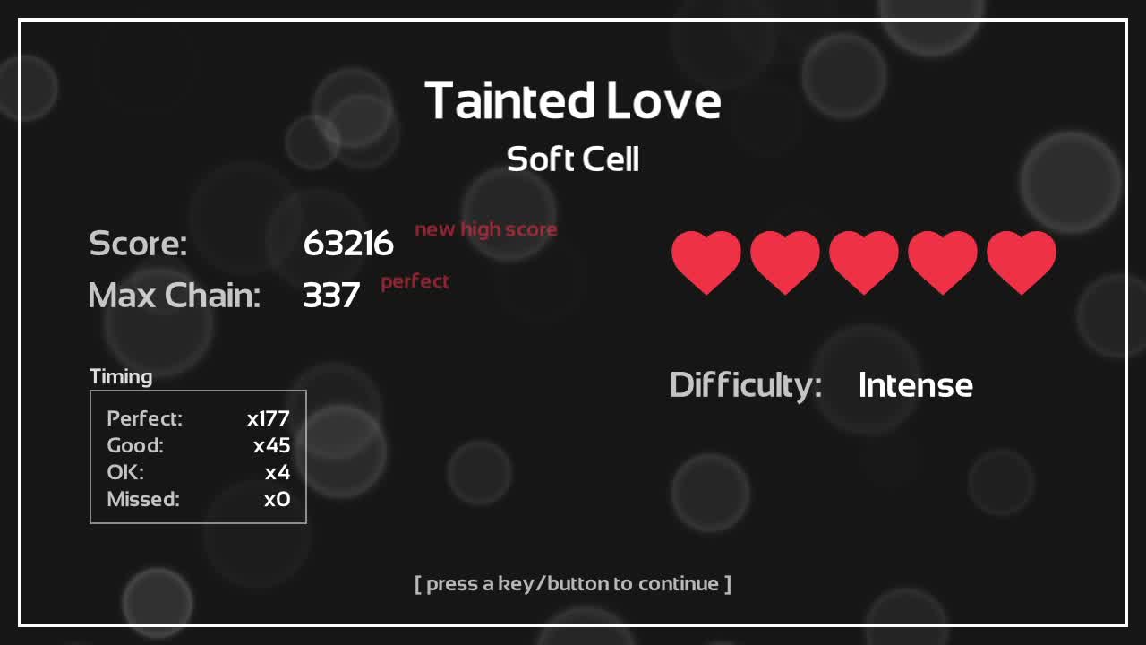 Melody's Escape to, "Tainted Love", by Soft Cell.