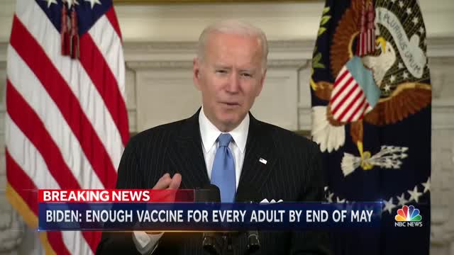 Biden Enough Covid Vaccine Doses For Every Adult By End Of May NBC Nightly News