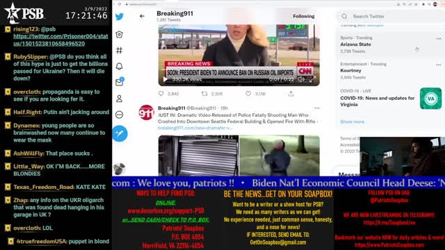 2022-03-09 17:00 EST - Freedom Rings: with Pamphlet Anon