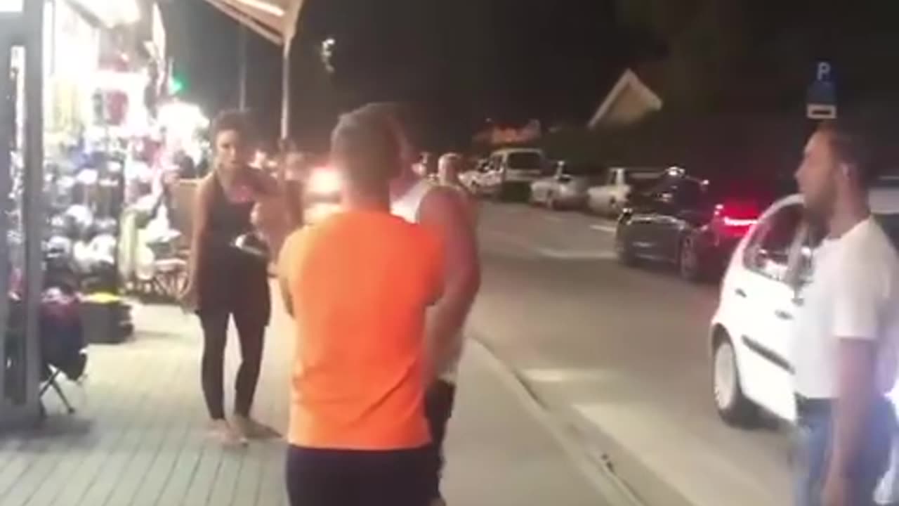 Drunk Traveller Man Starts Fight