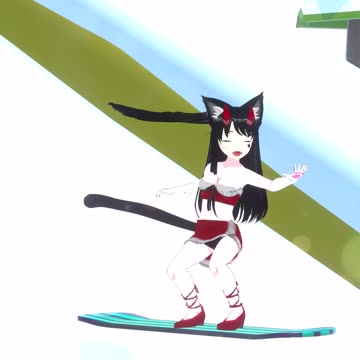 Insane Snowboarding Kitty