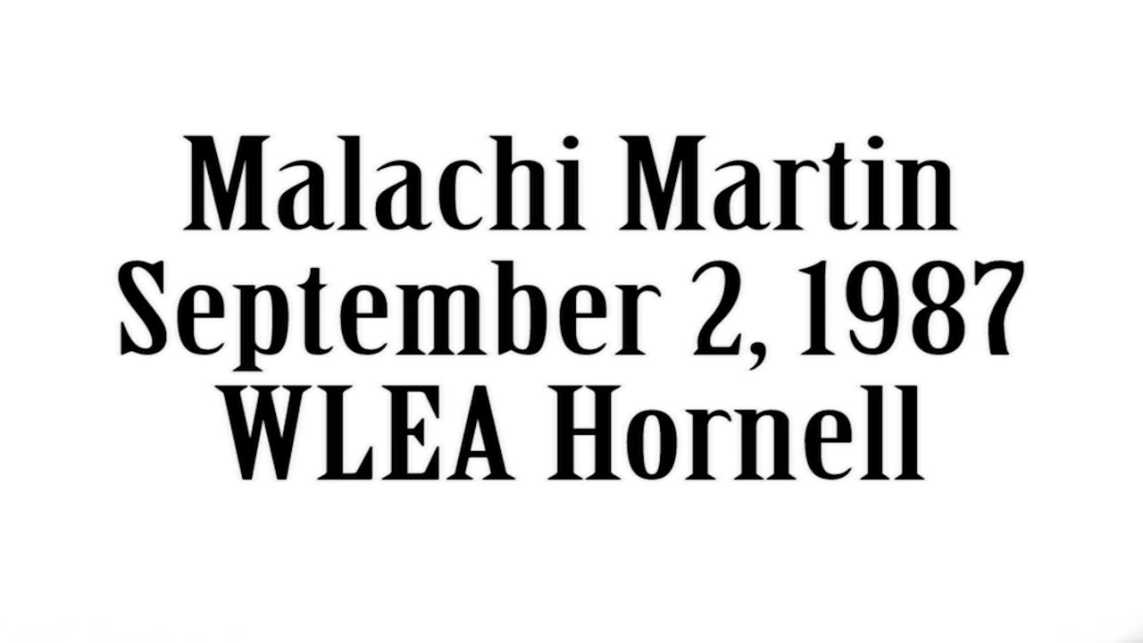 Newsmaker, September 2, 1987, Malachi Martin