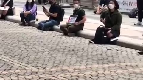 Free Palestine in South Korea #Shorts