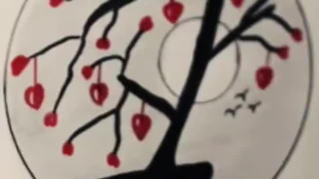 Amazing😱 A Beautiful Love Tree Drawing Circle Scenery #Shorts #Short #Love_Tree #YouTube