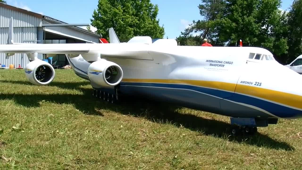 Incredible model of AN-225 airplane