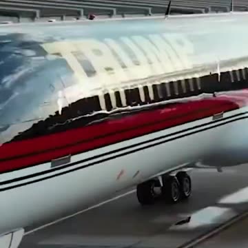Trump Force One plane Pacific Airshow in Huntington Beach, California
