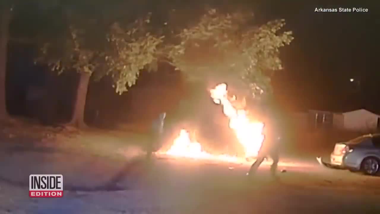 Man Tased by Police Catches on Fire