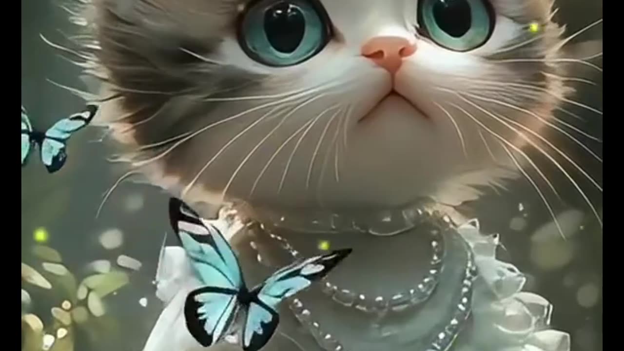 Witness the CUTEST Kitten and Butterfly Meeting EVER! 🐱✨💖" #cat #cute #kittenadventures #funny