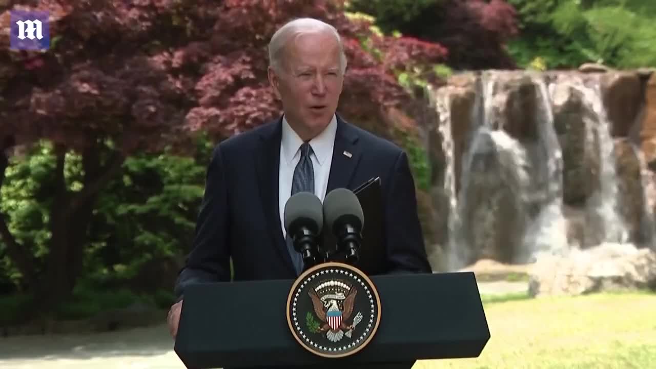 Do you have a message for Kim Jong-Un while you're here? Biden: "Hello, period."