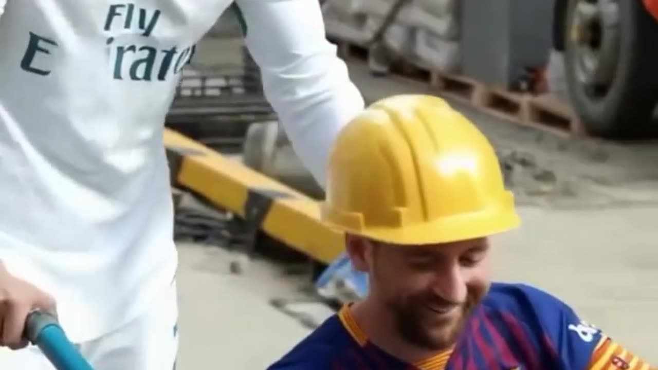 Ronaldo & Messi on Construction Site