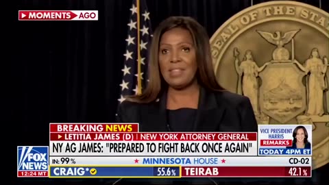 Letitia James Vows To Continue Lawfare Against Trump