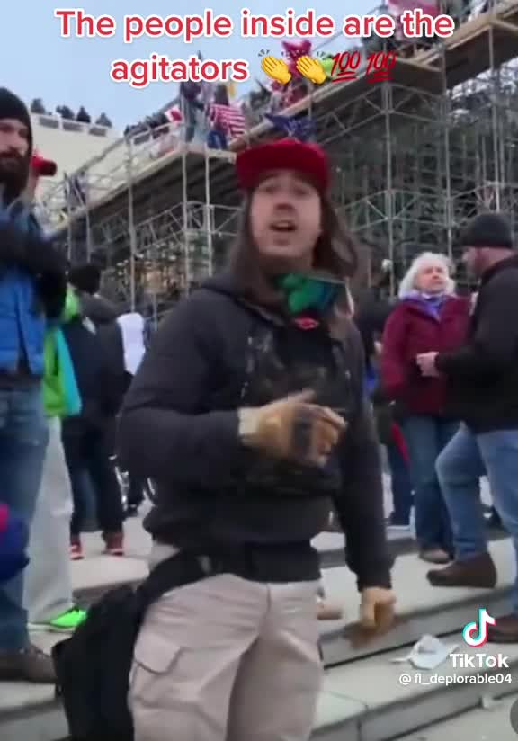 True Trump Supporter on 1/6/21 Saying "Antifa is up there trying to burn down our Capitol!"