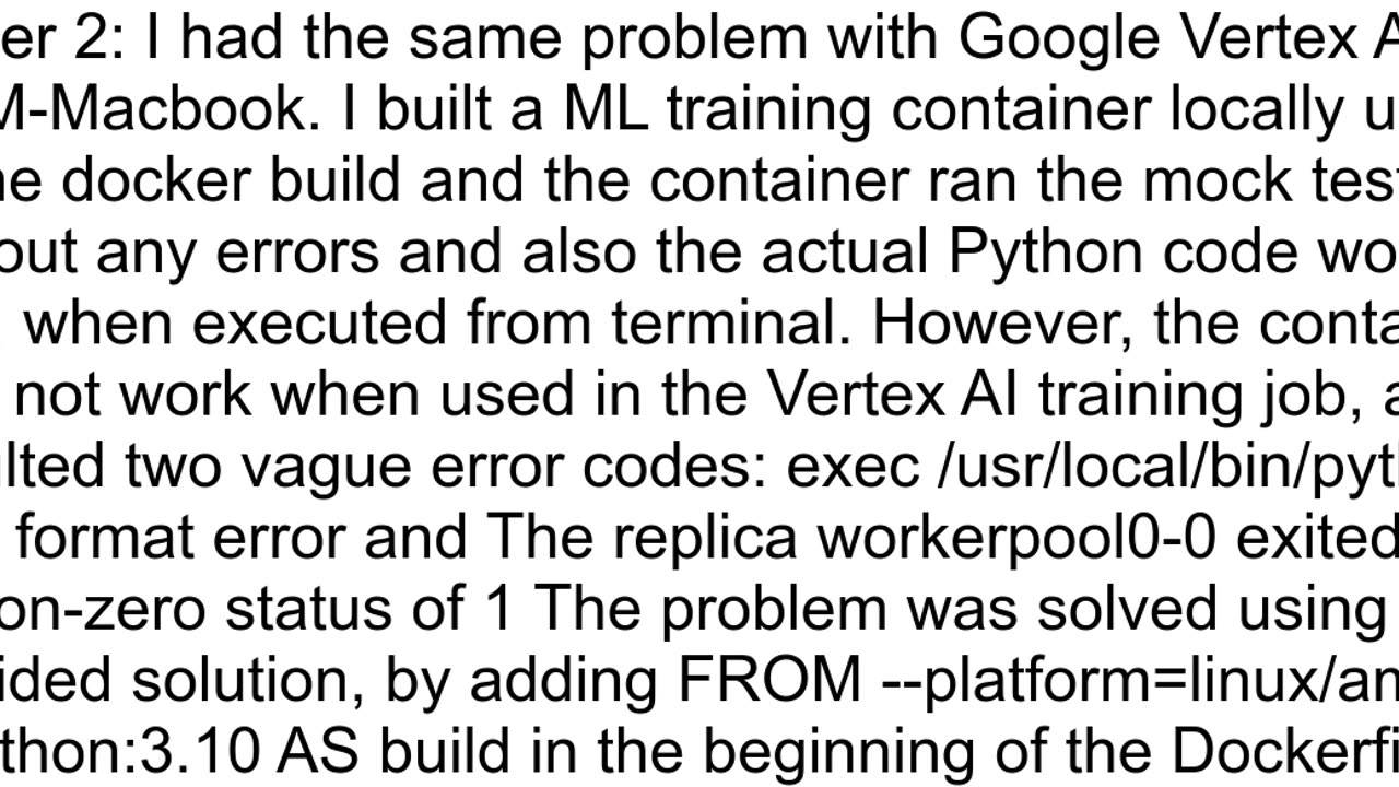 Python quotexec usrlocalbinpython3 exec format errorquot on Docker while using Apple M1 Max