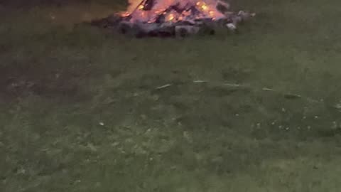 Florida backyard fire