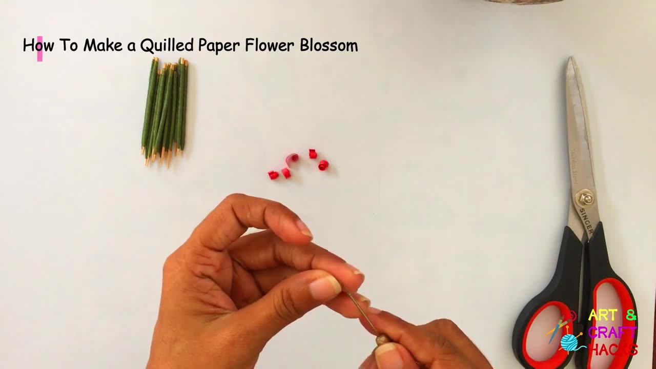 How To Make a Quilled Paper Flower Blossom | By Art & Craft Hacks