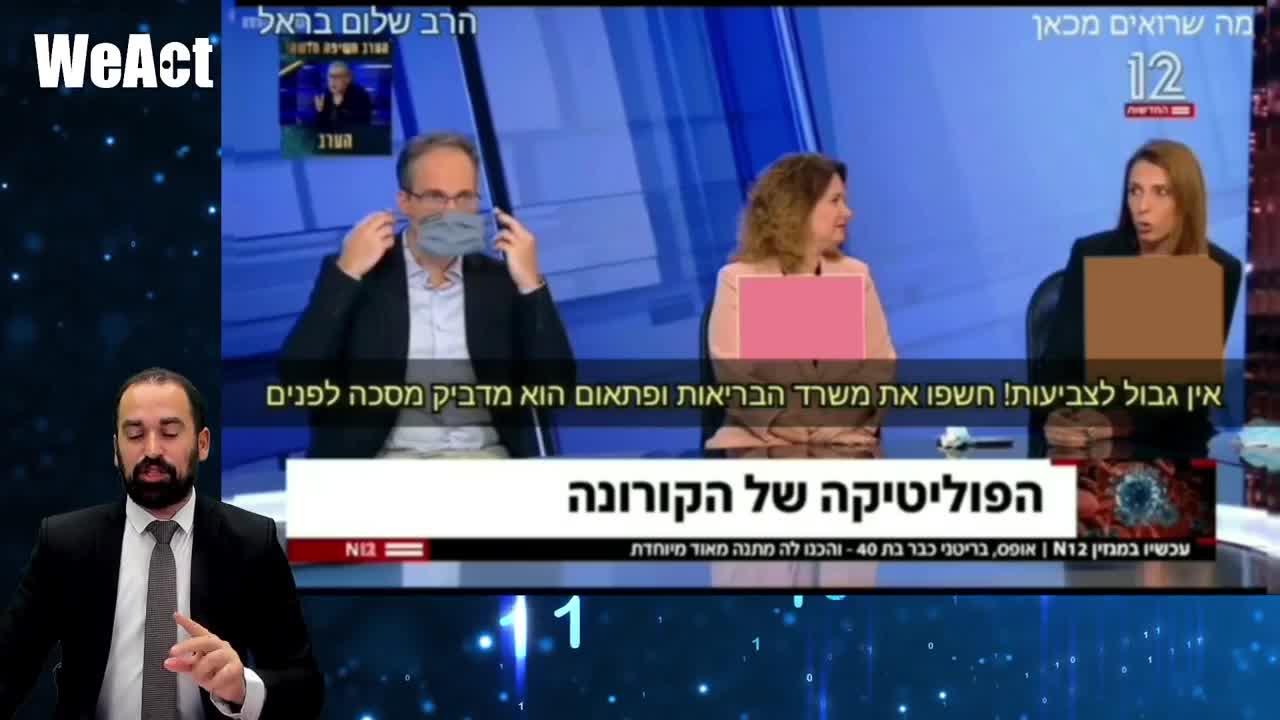 רן בליצר לא ממליץ על שימוש במסכות מצד אחד ומצד שני שותף להונאה