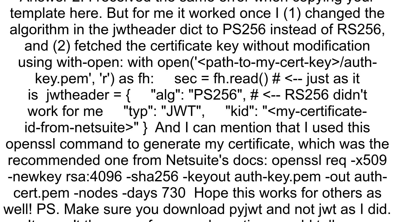 M2M Client Credential Flow between NetSuite and Synapse