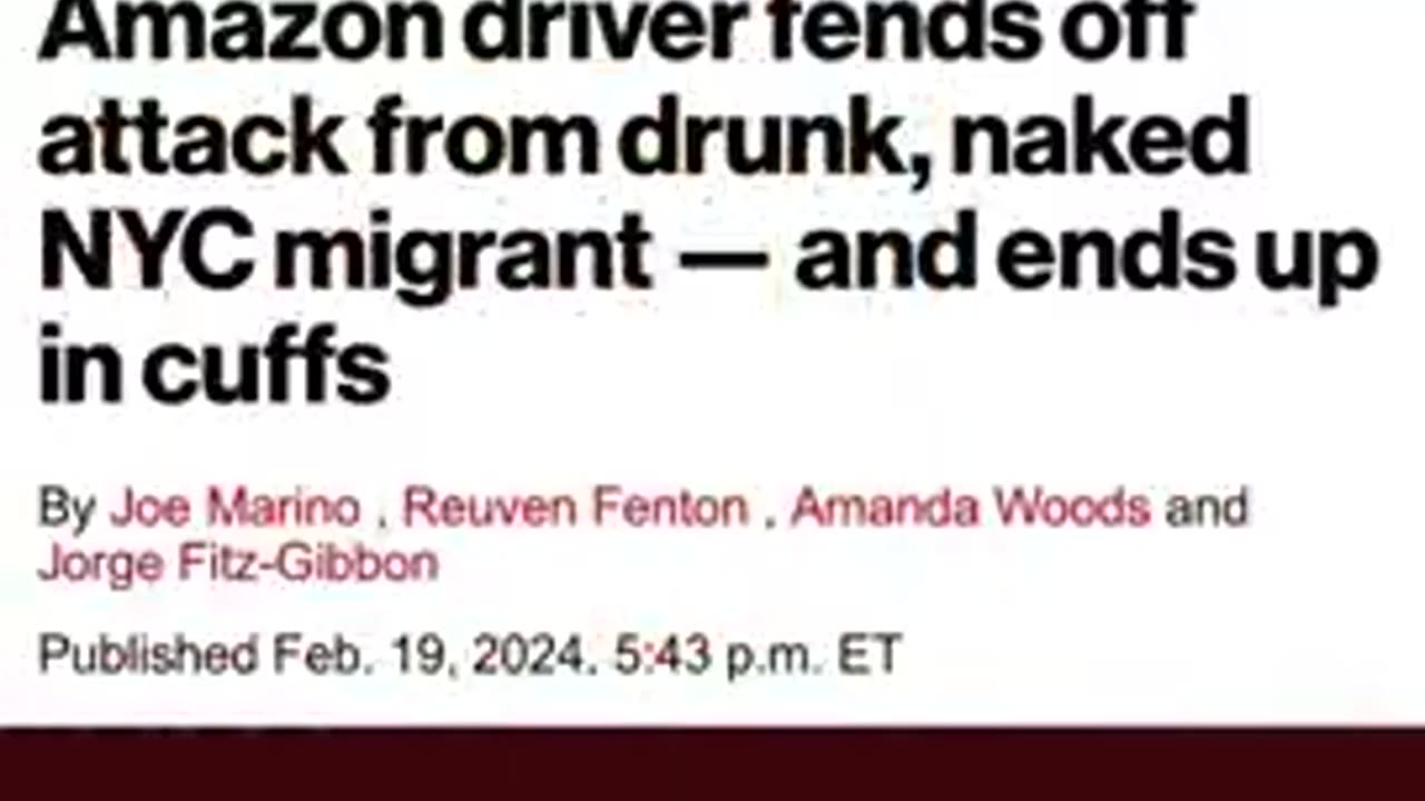 NYC migrant attacks Amazon driver