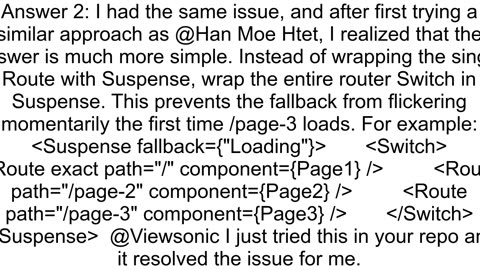 Flickering when transitioning to a Reactlazy loaded component