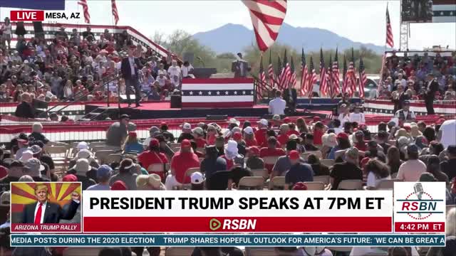 Ric Grenell and Kash Patel at AZ Trump Rally