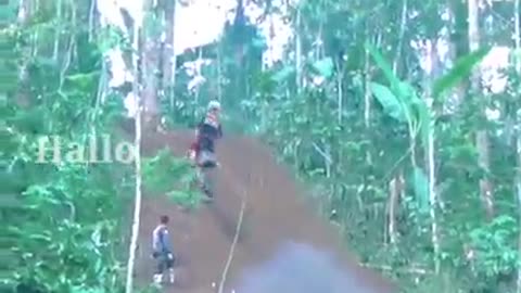 trail motorbike steep incline