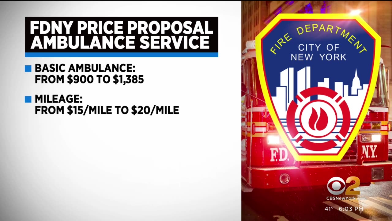 FDNY wants to hike price for an ambulance