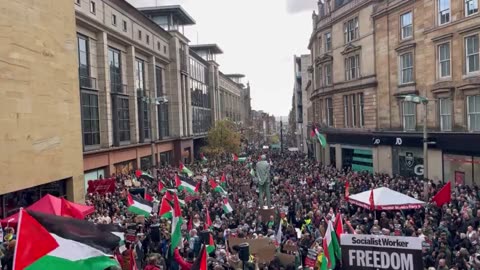 Pro Palestine rally in Glasgow, Scotland