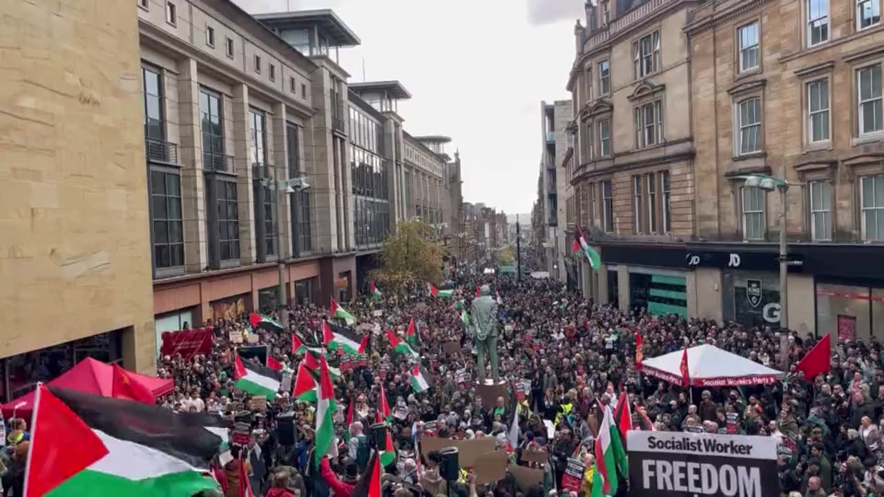 Pro Palestine rally in Glasgow, Scotland
