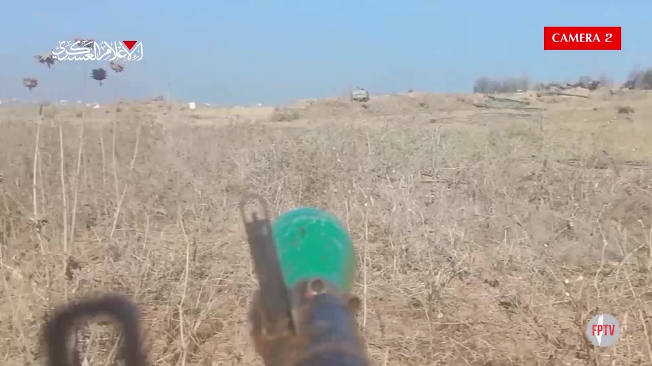 Al-Qassam Brigades destroying a Zionist Hummer jeep, Jabalia, Gaza, occupied Palestine, 28 Oct 2024