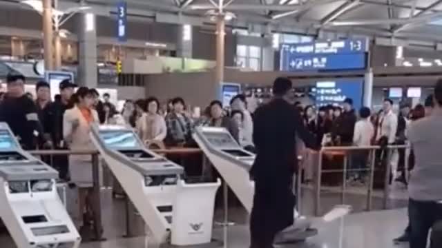 Guy Destroys Check-In Terminals At Airport 🟠⚪🟣The NPC Show