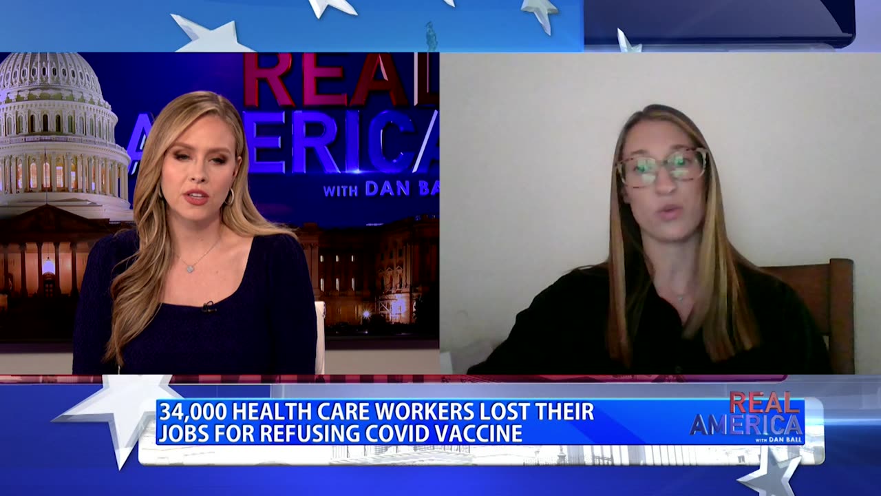 REAL AMERICA - Stella Escobedo W/ Margaret Florini, NY Healthcare Worker Fired Over Vax