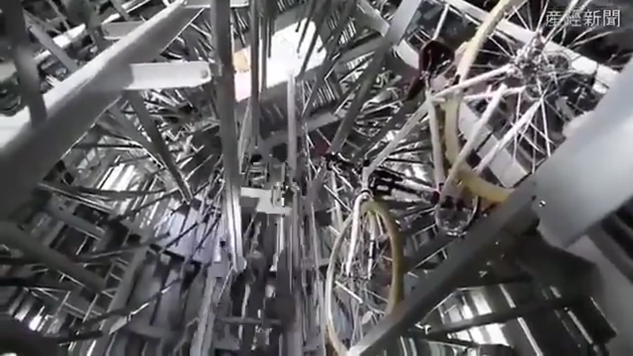 Place to stand bicycle in Japan