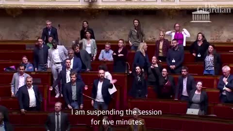 Moment a French lawmaker shouts 'Go back to Africa' during fellow MP's speech