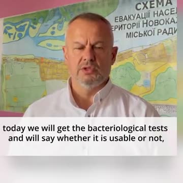 The water level in the flooded town of Novaya Kakhovka dropped by about 1.2 metres