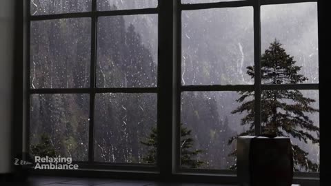 Rain Sound with Thunder Sounds - Heavy Rain for Sleep, Study and Relaxation, Meditation