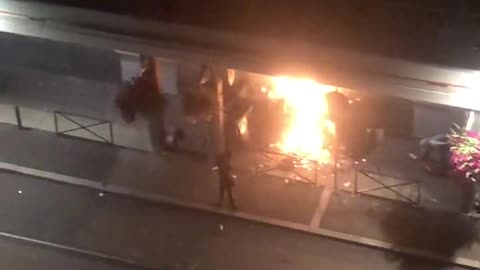 France - A police station has been reportedly set on fire