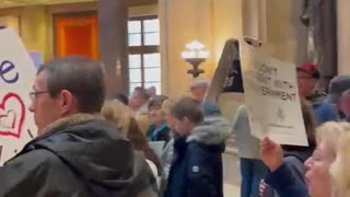 Democrats have stormed the State Capitol building in Minnesota