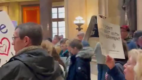 Democrats have stormed the State Capitol building in Minnesota