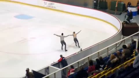 *Scary Fall - Please Beware* - Ashley CAIN / Timothy LEDUC, GOLDEN SPIN ZAGREB PAIRS FS Dec. 7, 2-13