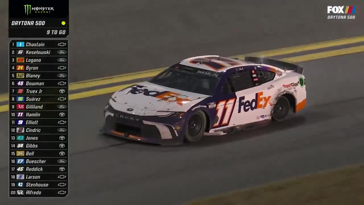 Smash-em crash occurs with less than 10 laps to go