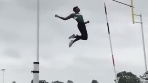 (Pole vaulting can produce some of the most bizarre outcomes) #100%NEEDLUCK