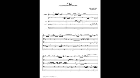 J.S. Bach - Well-Tempered Clavier: Part 1 - Prelude 12 (Brass Quintet)