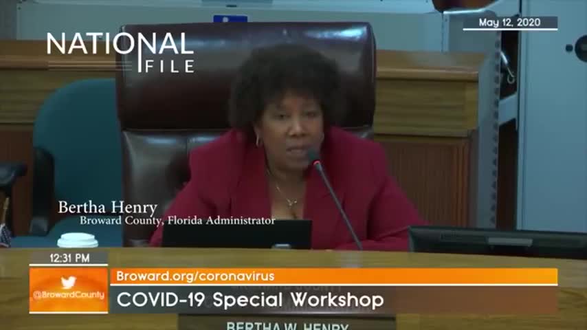 Broward County Administrator Discussing Removing People From Family Homes for Quarantines - 5-12-20