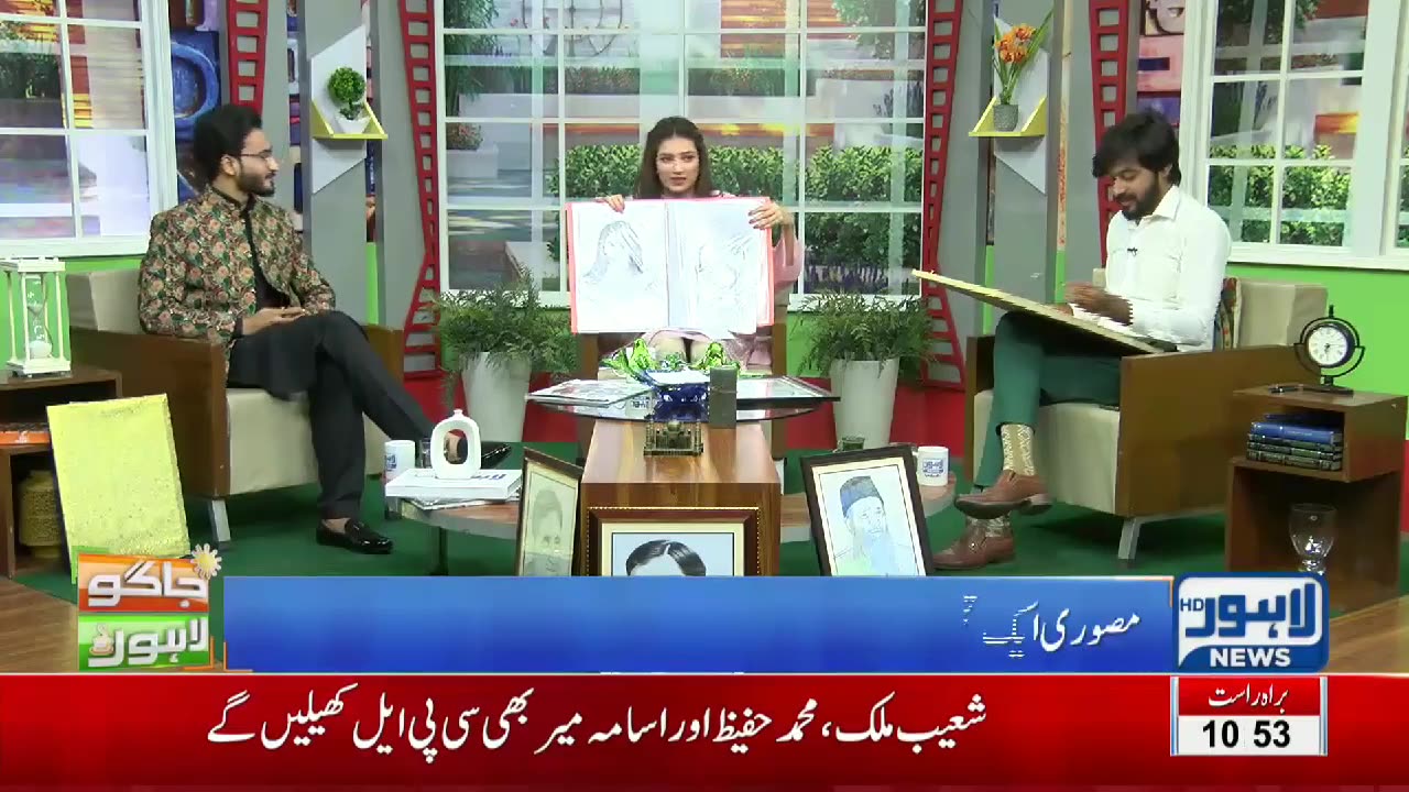 Imran Art Gallery in Jaago lahore Morning show | Lahore news | Sketch artist