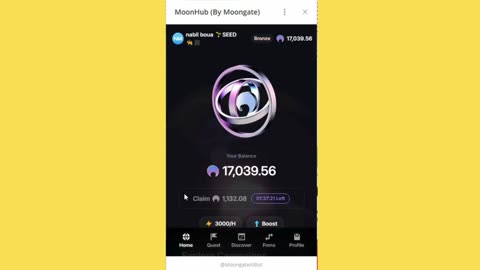 new mining mini app bot telegram moon gate