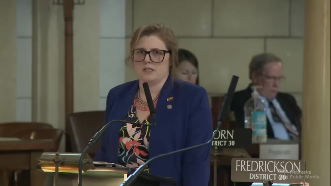 Abominable Nebraska Sen. Machaela Cavanaugh chants on floor of Legislature (We Love Trans...)