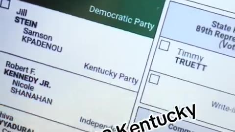 Voting machine Kentucky don't let you vote Trump